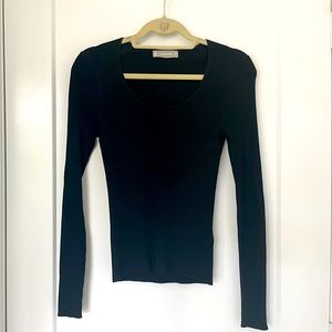 SOLD Ribbed Scoop-Neck Sweater